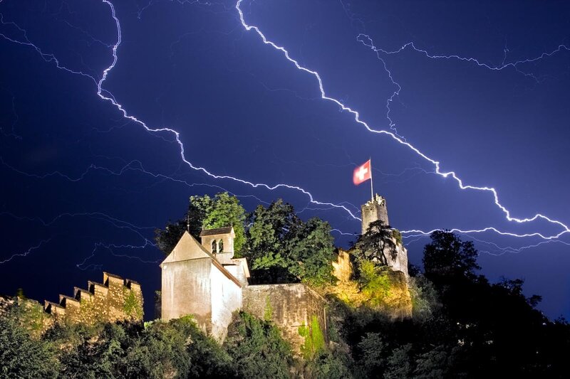 Castle under Lightning