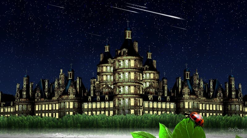 Castle under Shooting Stars