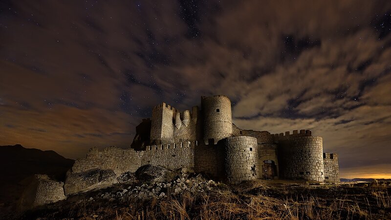 Castle under Starry Sky — Brown