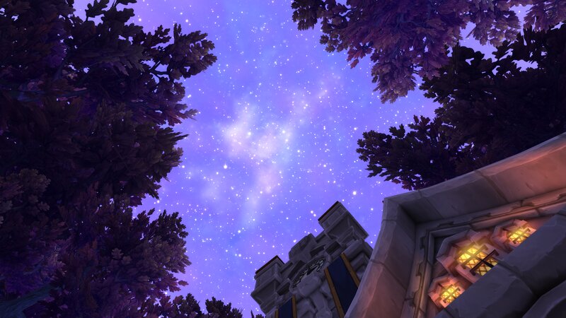 Castle under Starry Sky — Purple