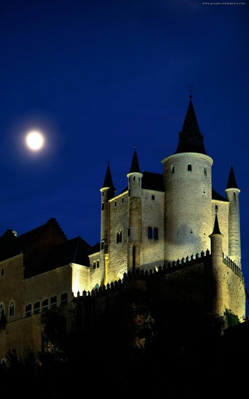 Castle under the full moon