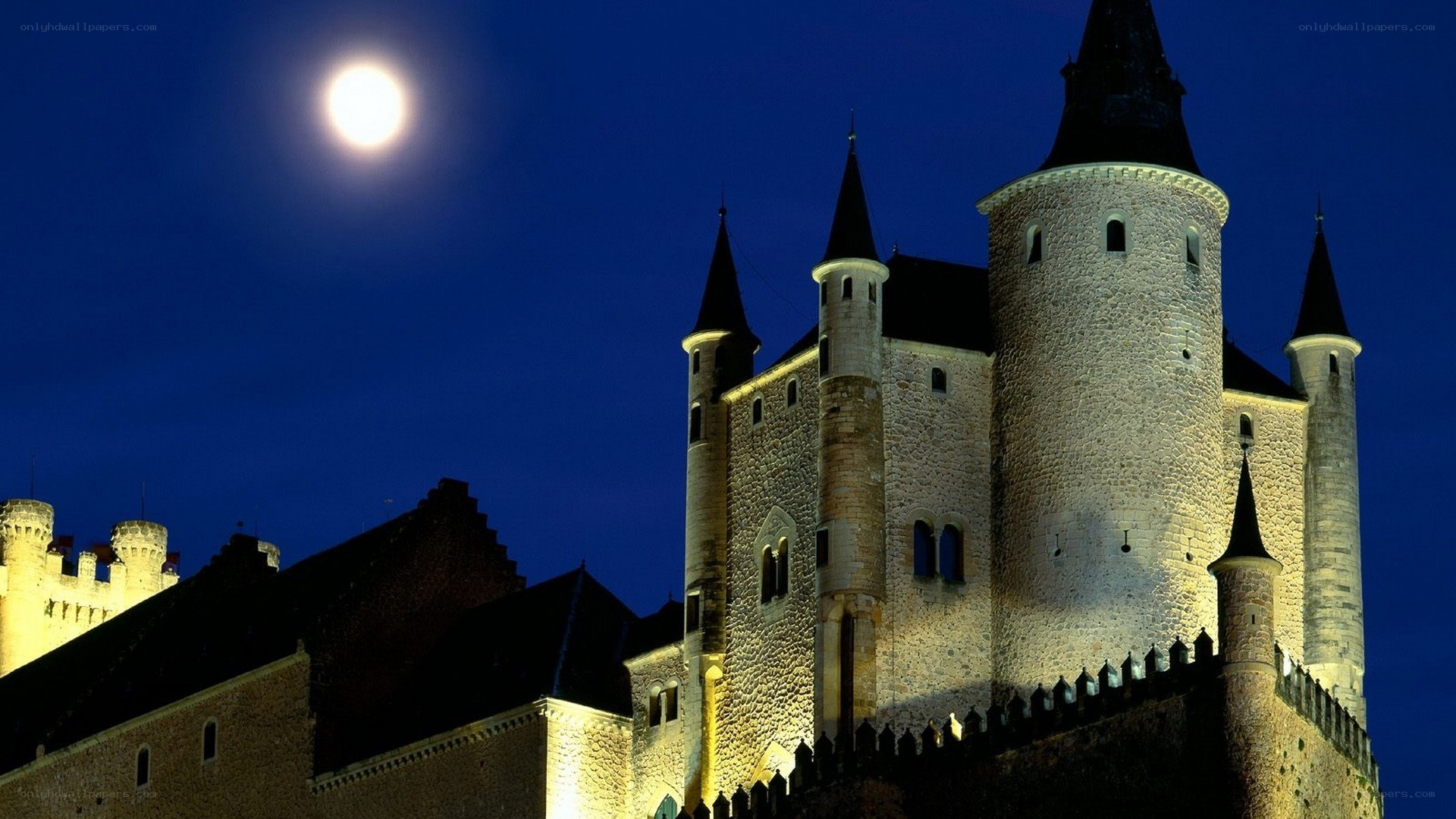 Castle under the full moon