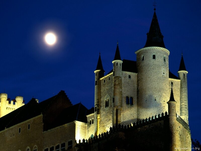 Castle under the full moon