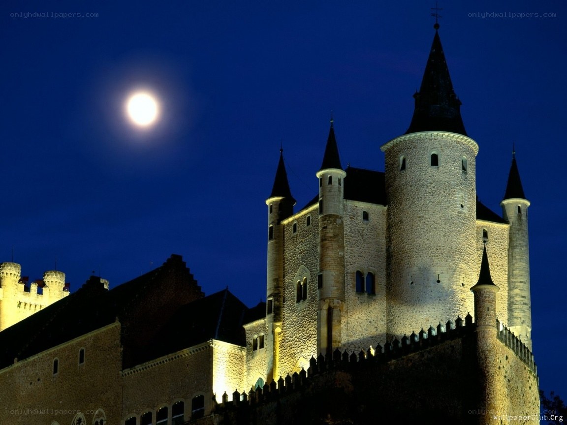 Castle under the full moon