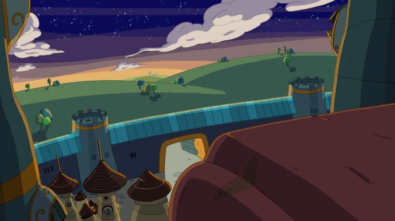 castle view at night