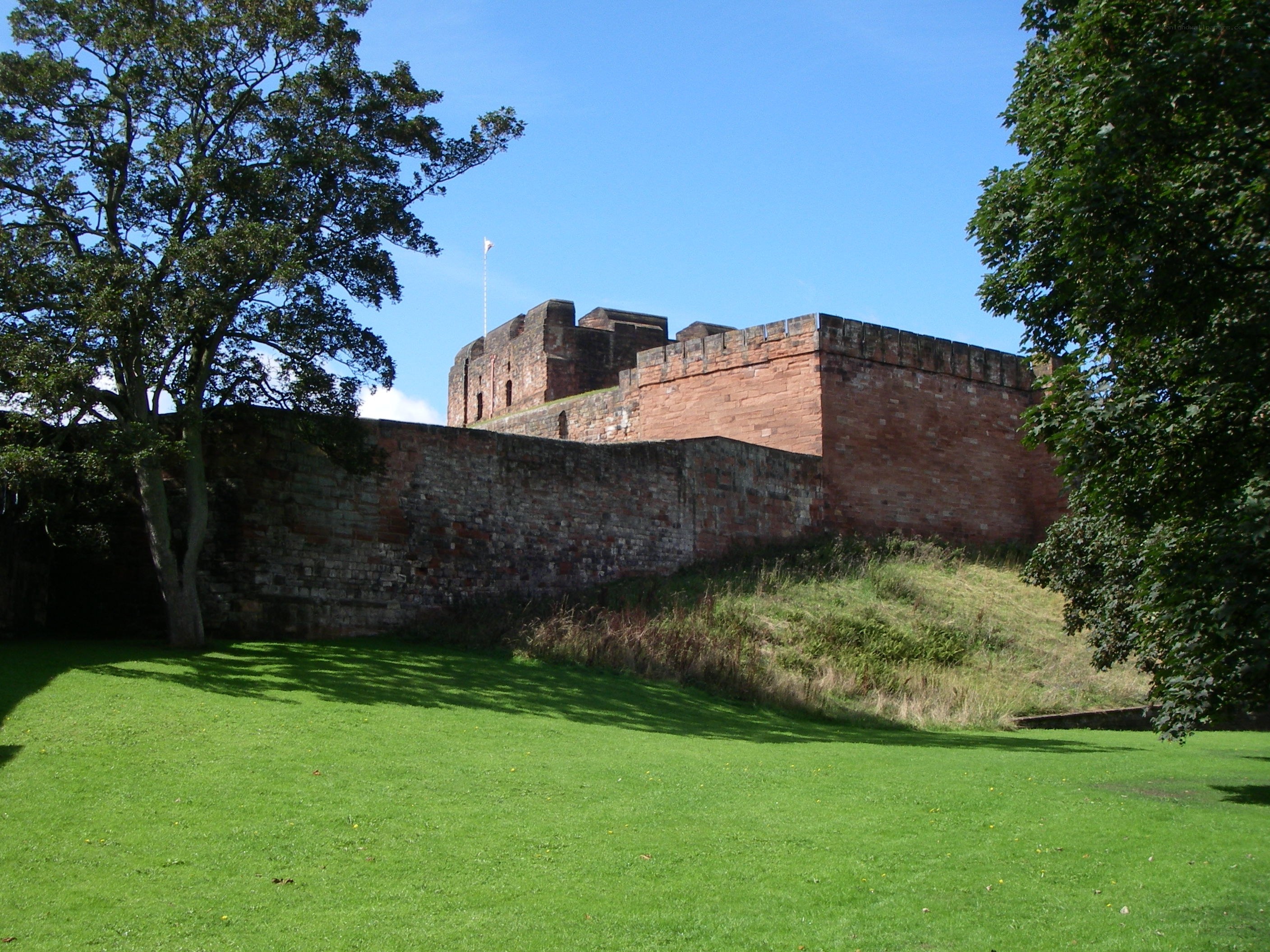 Castle wall on a sunny day