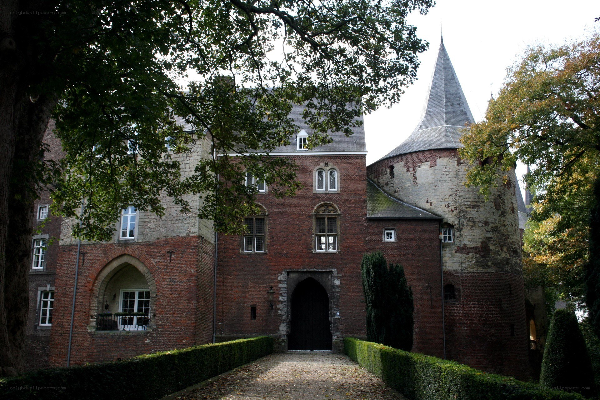 castle with a conical roof