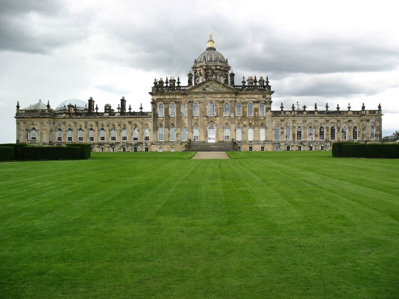 Castle with a large lawn