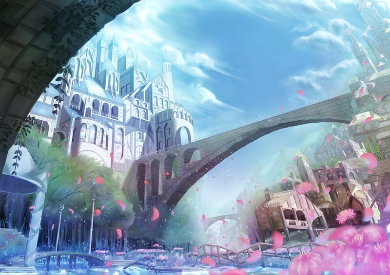 Castle with Arched Bridge