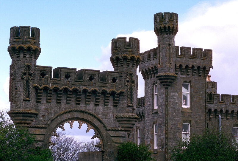 castle with arched gateway