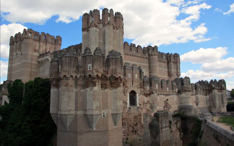 Castle with Brick Towers — Brown, Dramatic