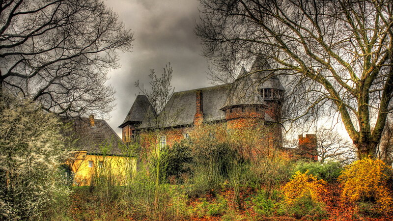 Castle with Brick Towers — Gray