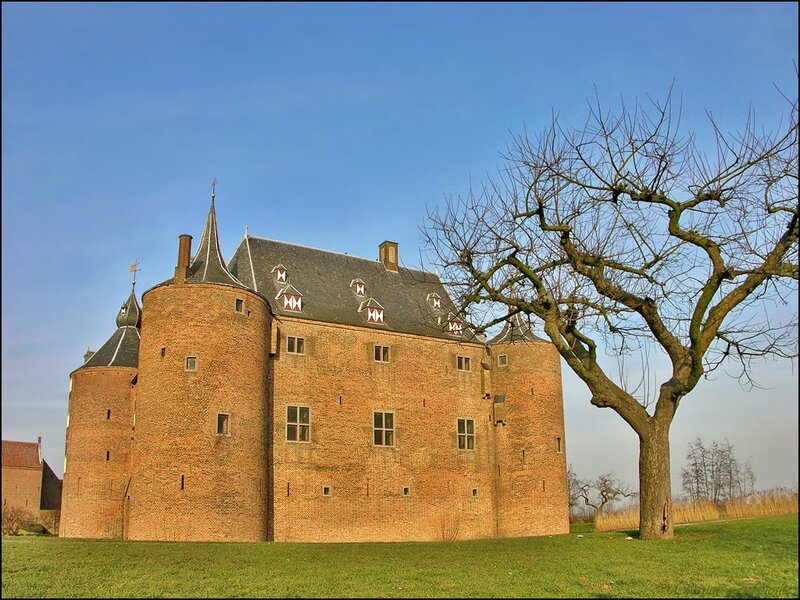 Castle with brick towers