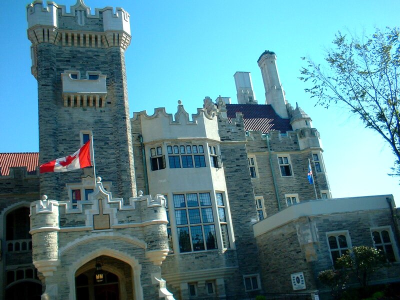 Castle with Canadian Flag