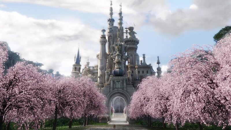 Castle with Cherry Trees