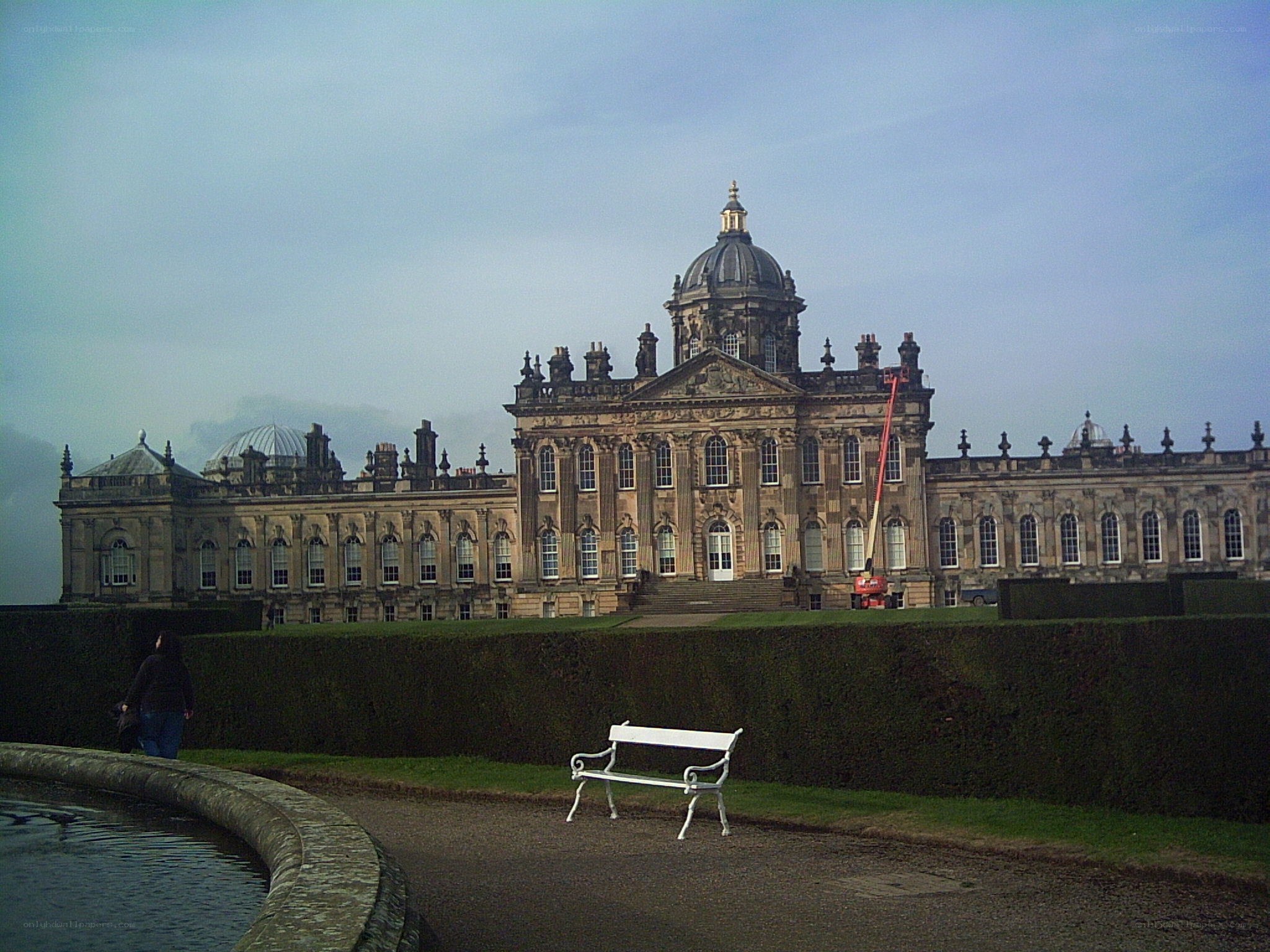 Castle with dome and garden