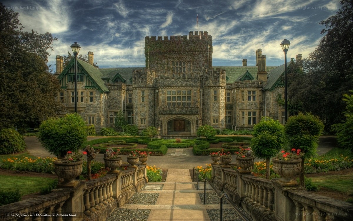 Castle with formal gardens