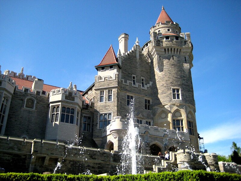 Castle with Fountain — Blue