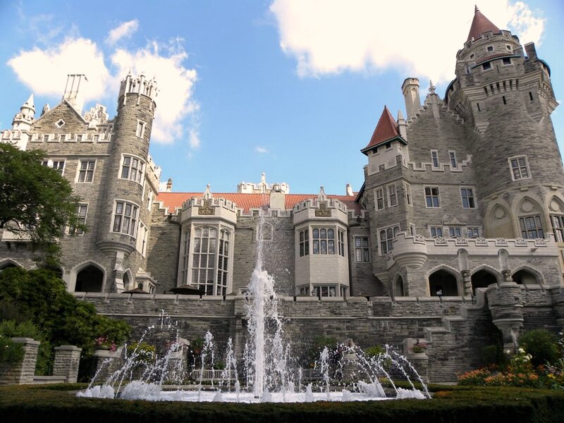 Castle with Fountain — Gray, Serene