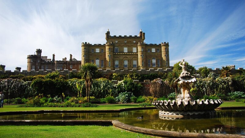 Castle with Fountain — Green, Serene, Afternoon