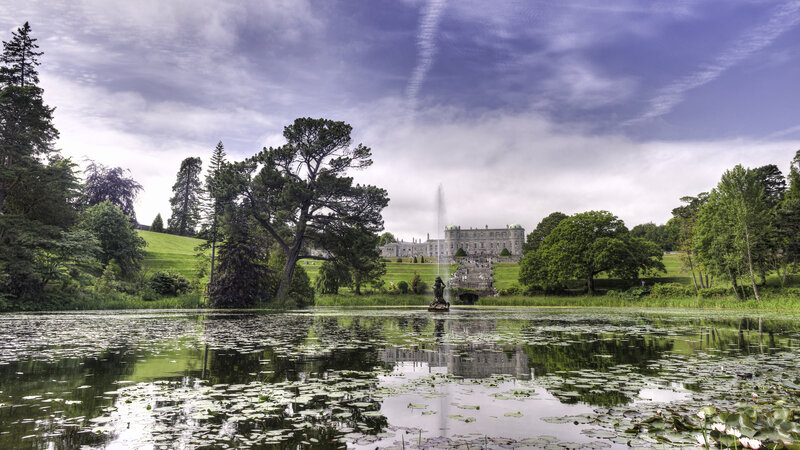 Castle with Fountain — Green, Serene
