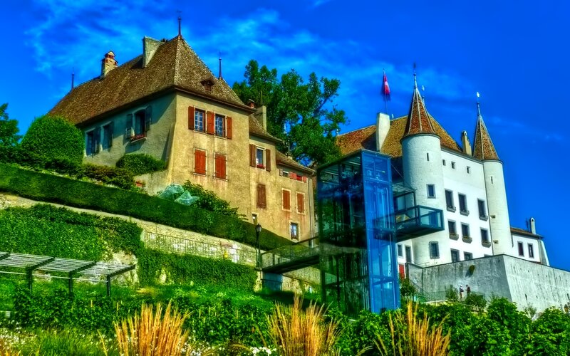 Castle with Glass Elevator