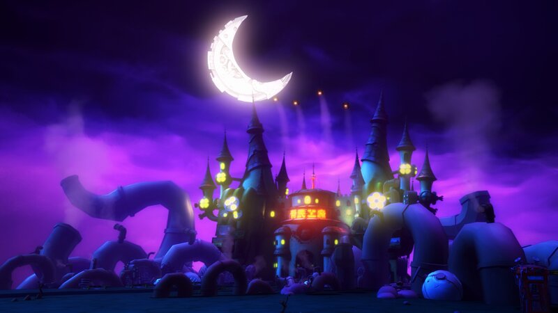 Castle with Glowing Lights