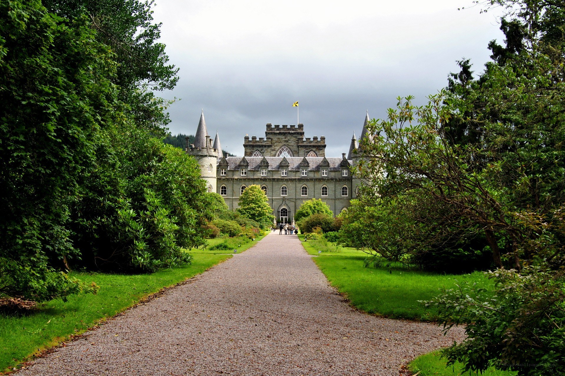 Castle with gravel path