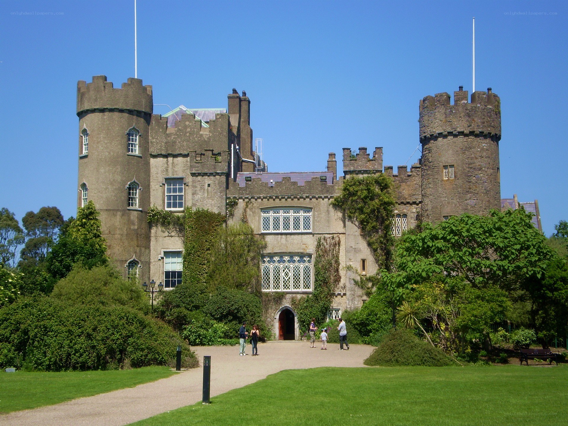 Castle with green gardens