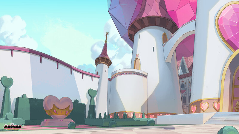Castle with Heart Decorations