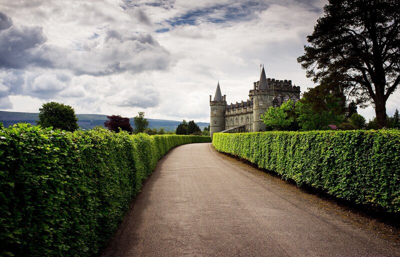 Castle with Hedge Path