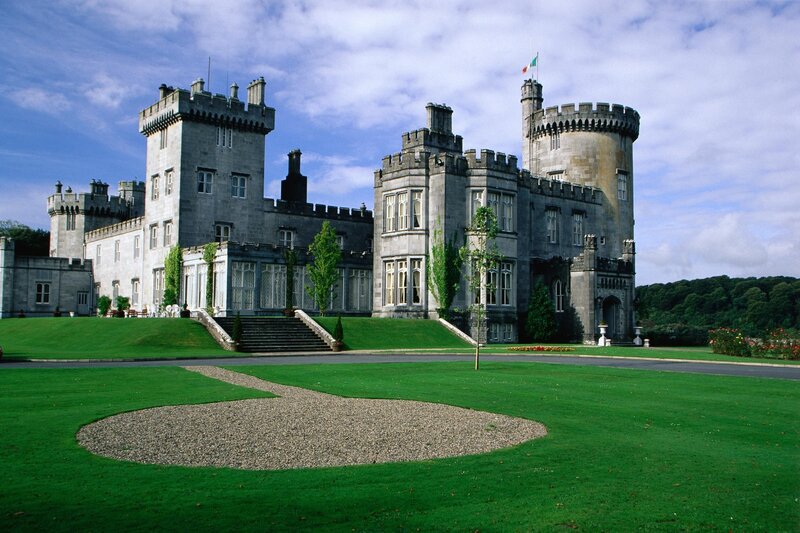 Castle with Irish flag