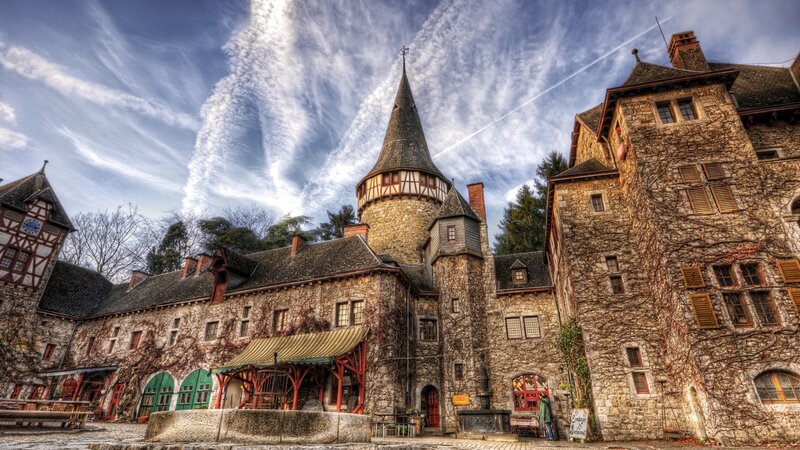Castle with Ivy-covered Walls — Brown
