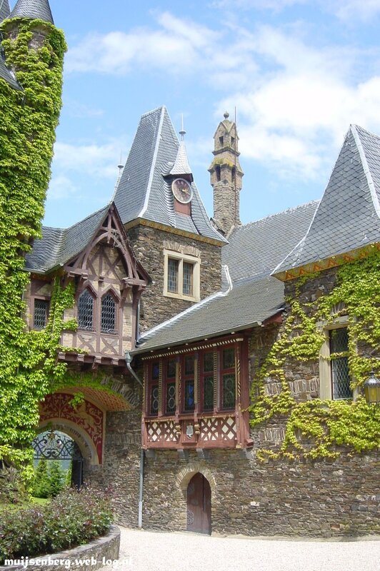 castle with ivy-covered walls