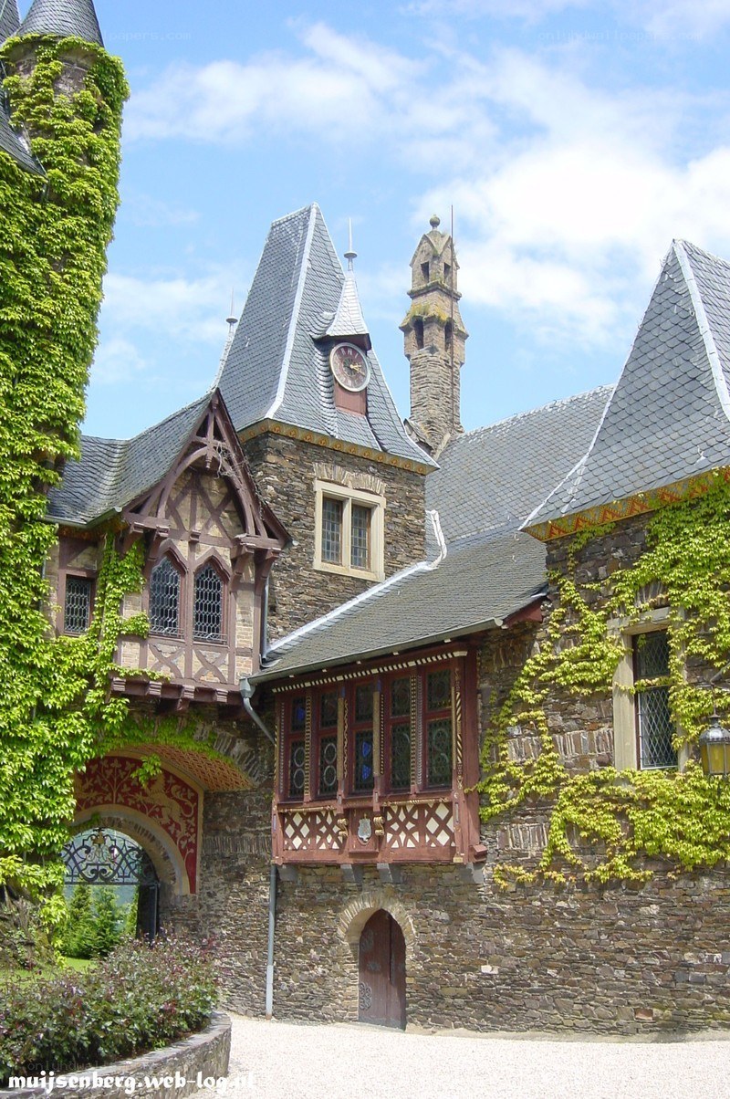 castle with ivy-covered walls