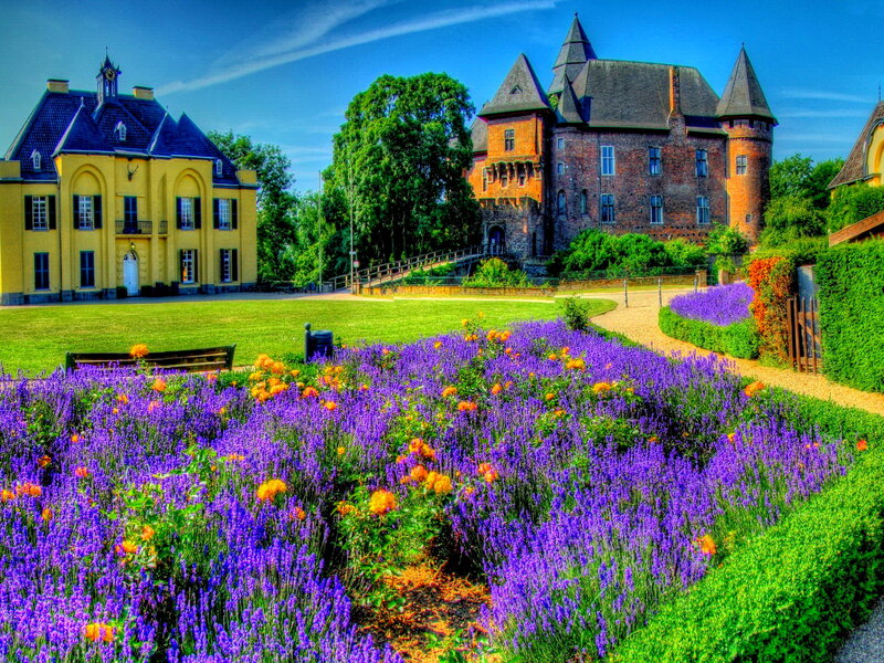 Castle with Lavender Garden — Purple