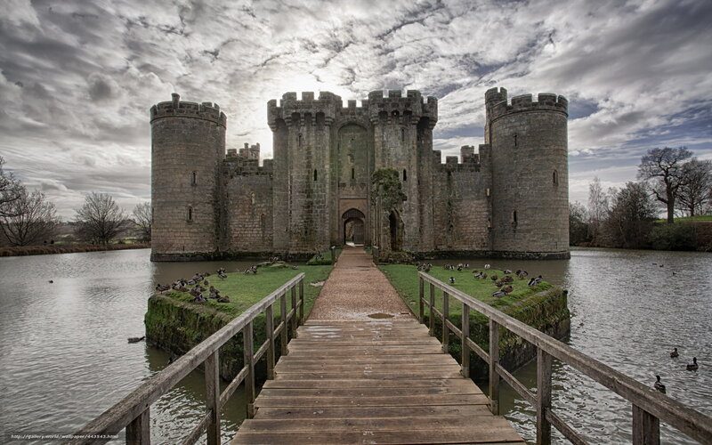 Castle with moat and bridge