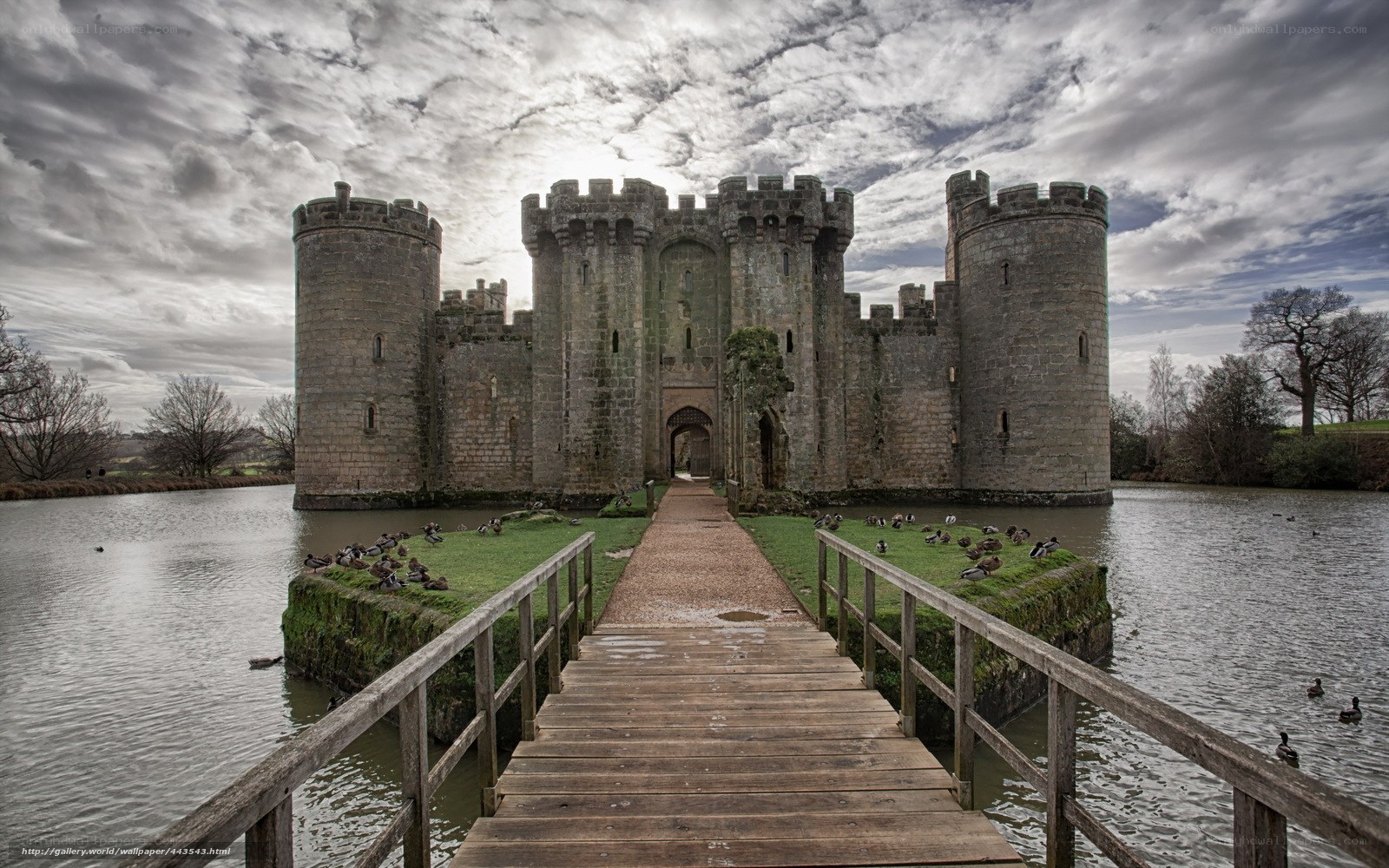 Castle with moat and bridge