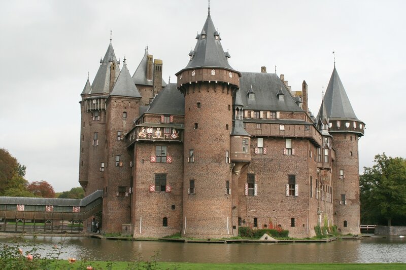Castle with Moat — Brown