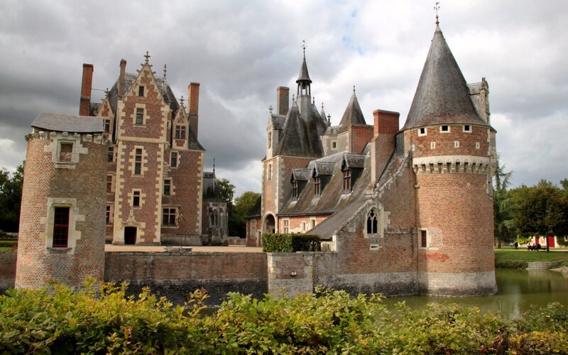 Castle with Moat — Gray, Dramatic, Afternoon