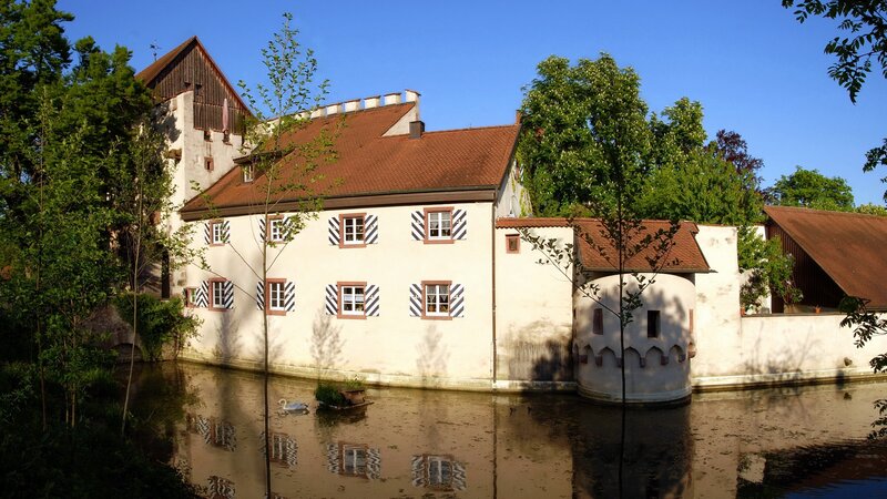 Castle with Moat — White
