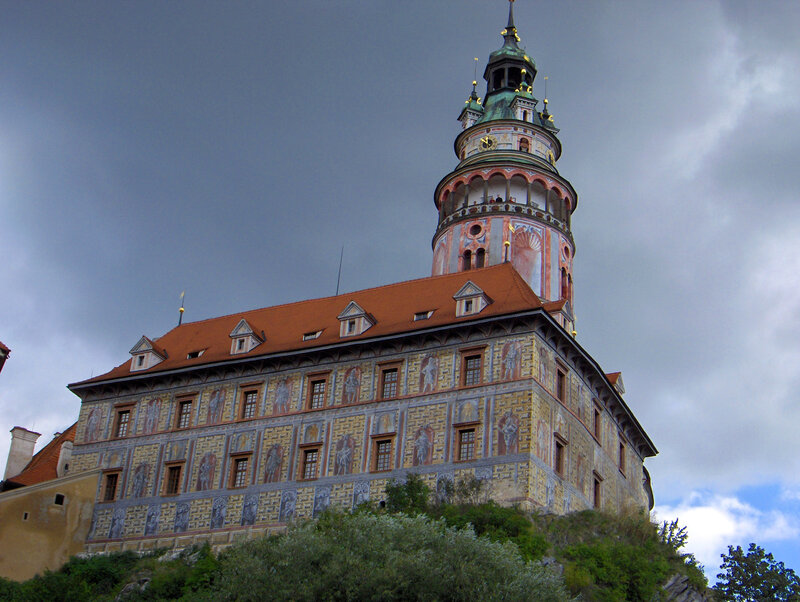 castle with ornate tower