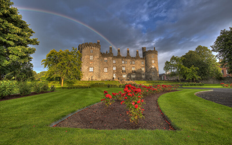 Castle with Rainbow — Green, Dramatic, Afternoon