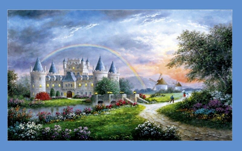 Castle with Rainbow