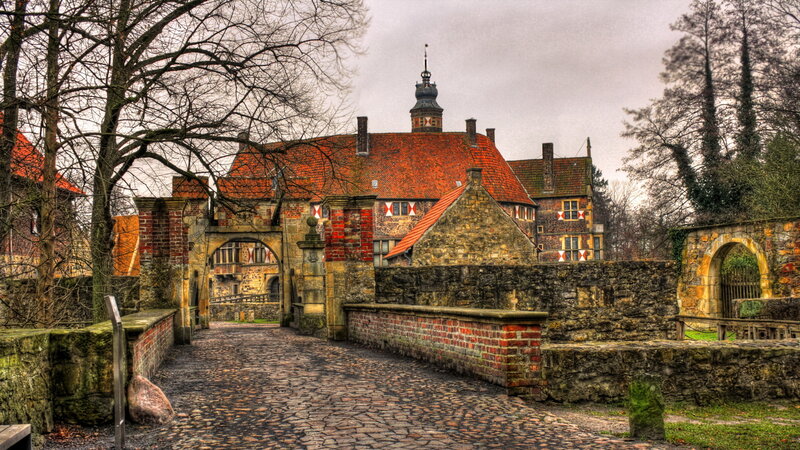 Castle with Red Roof — Dramatic