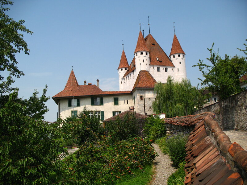 Castle with Red-roofed Towers