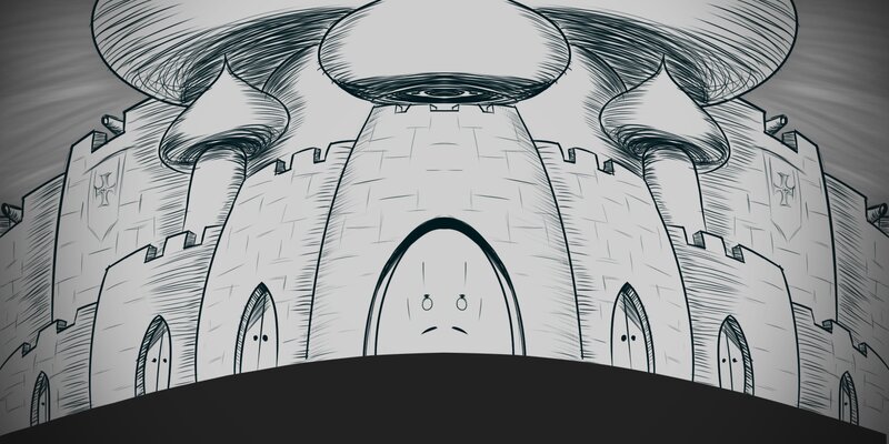 Castle with Sad Face