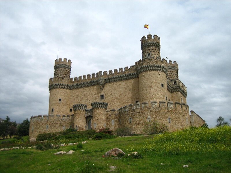 Castle with Spanish flag