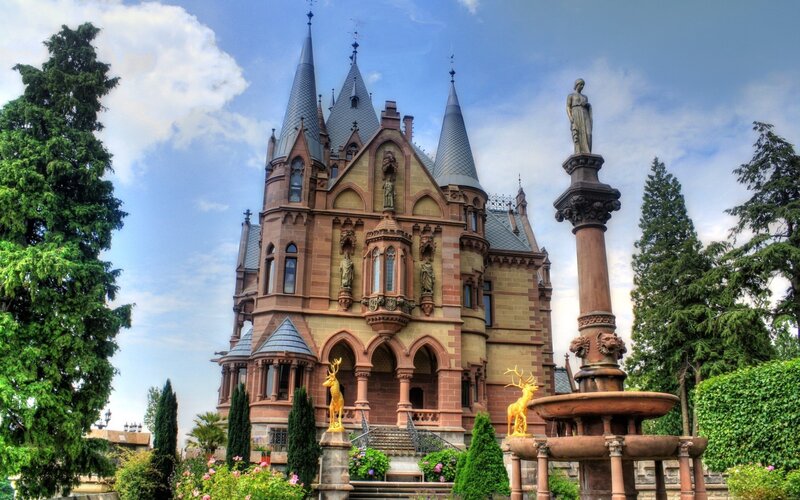 Castle with Spires — Blue, Serene