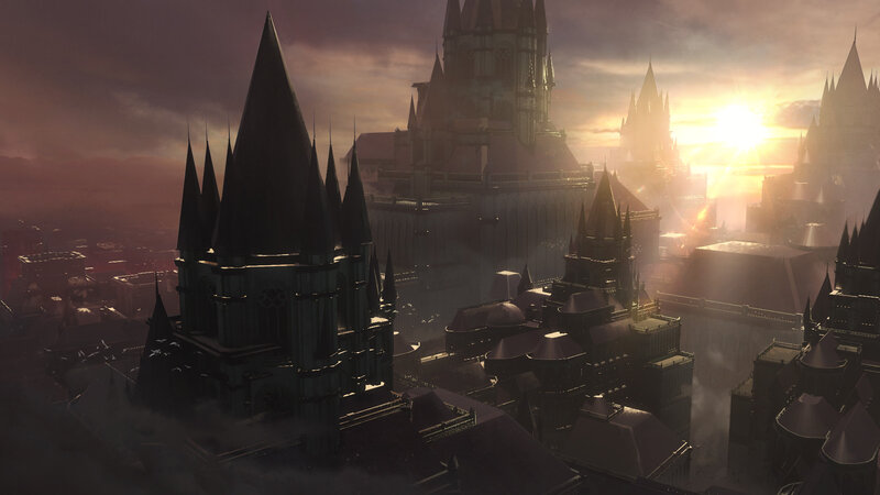 Castle with Spires — Purple